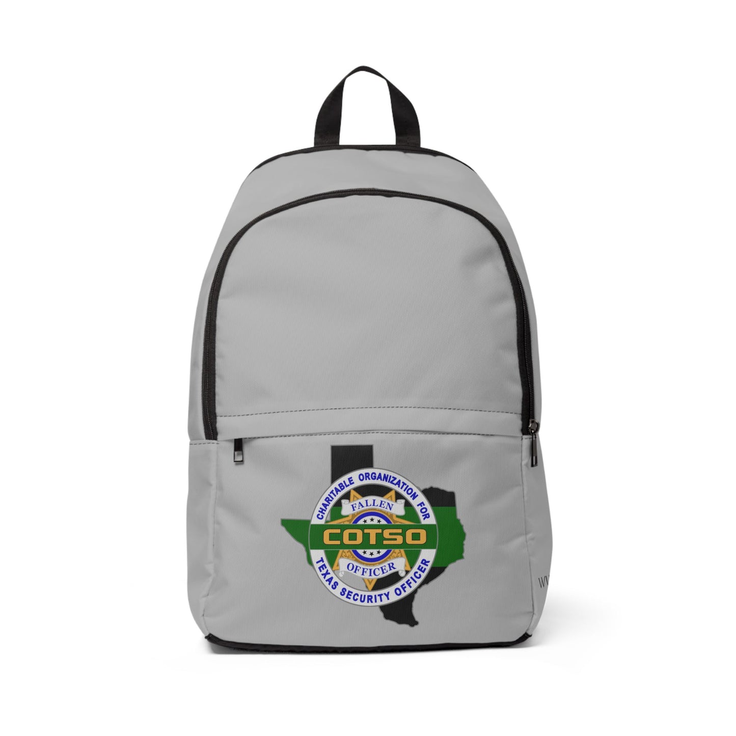 Thin Green Line Fabric Backpack, Gray