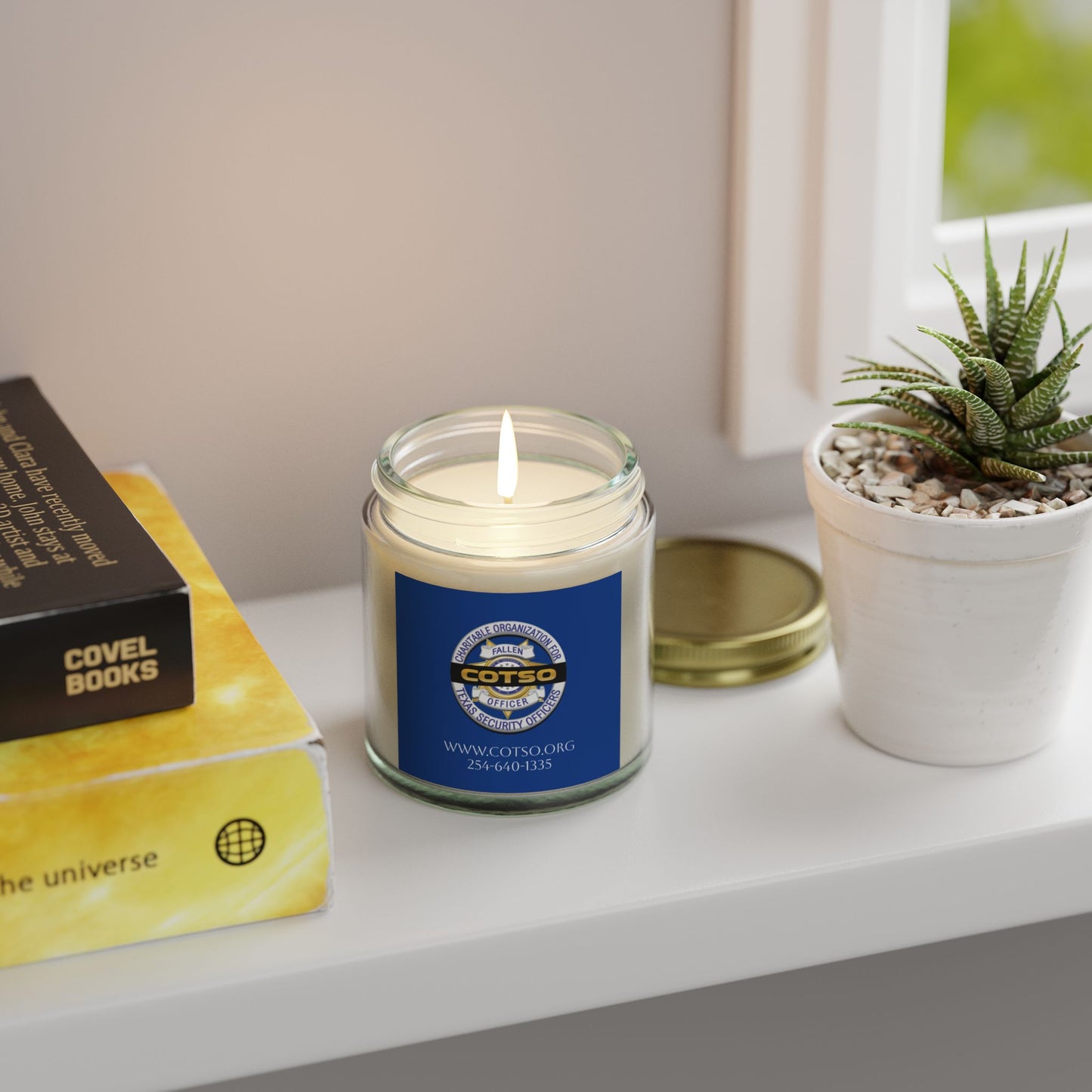 Scented Candles, Coconut Apricot Wax (4oz, 9oz); Blue Label