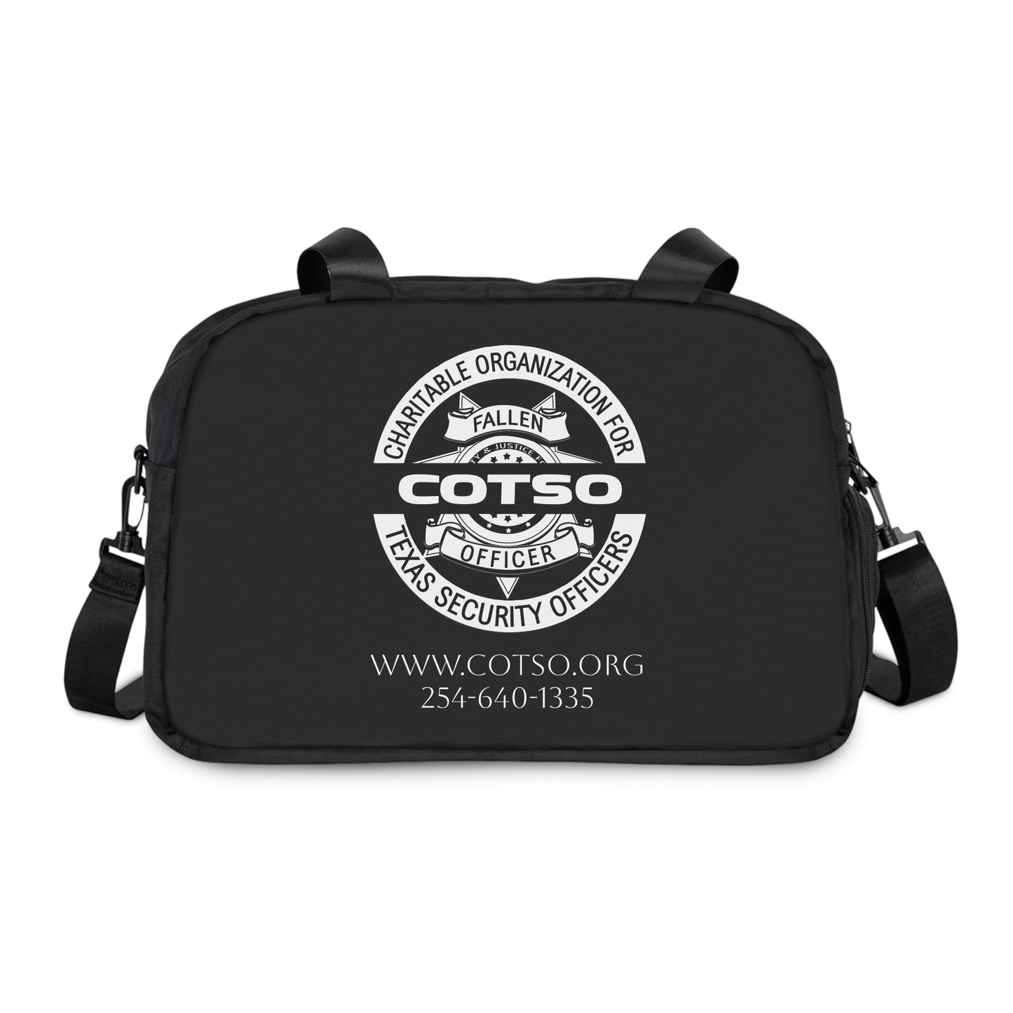 Fitness Handbag, Black and White Logo