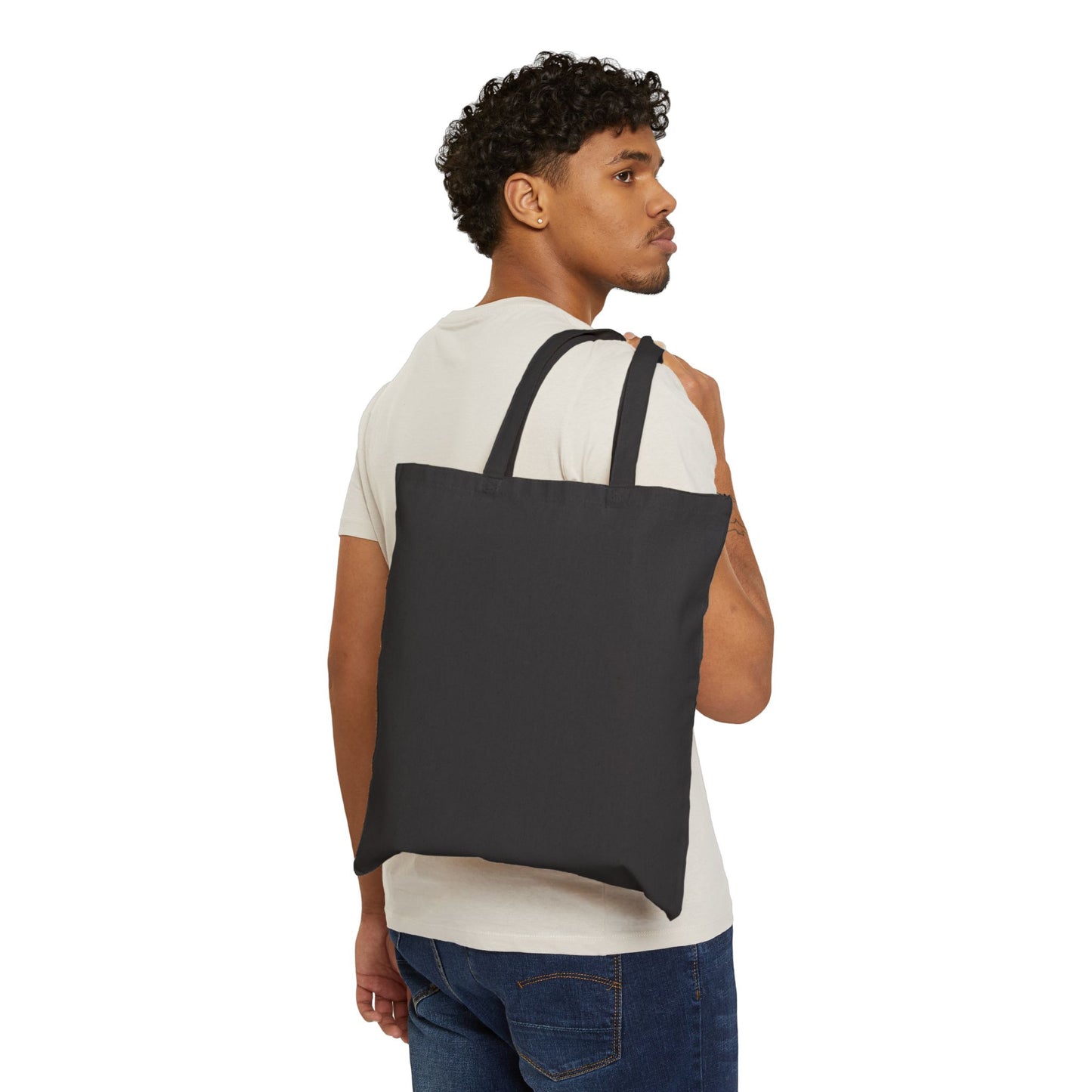 Thin Green Line Cotton Canvas Tote Bag