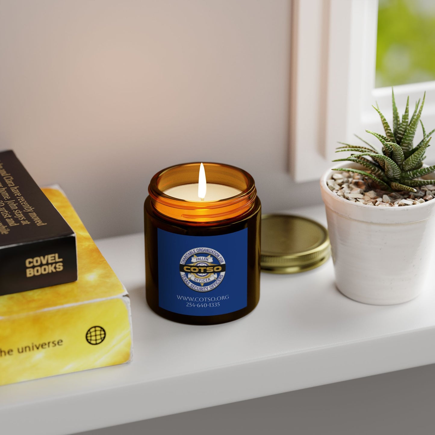 Scented Candles, Coconut Apricot Wax (4oz, 9oz); Blue Label