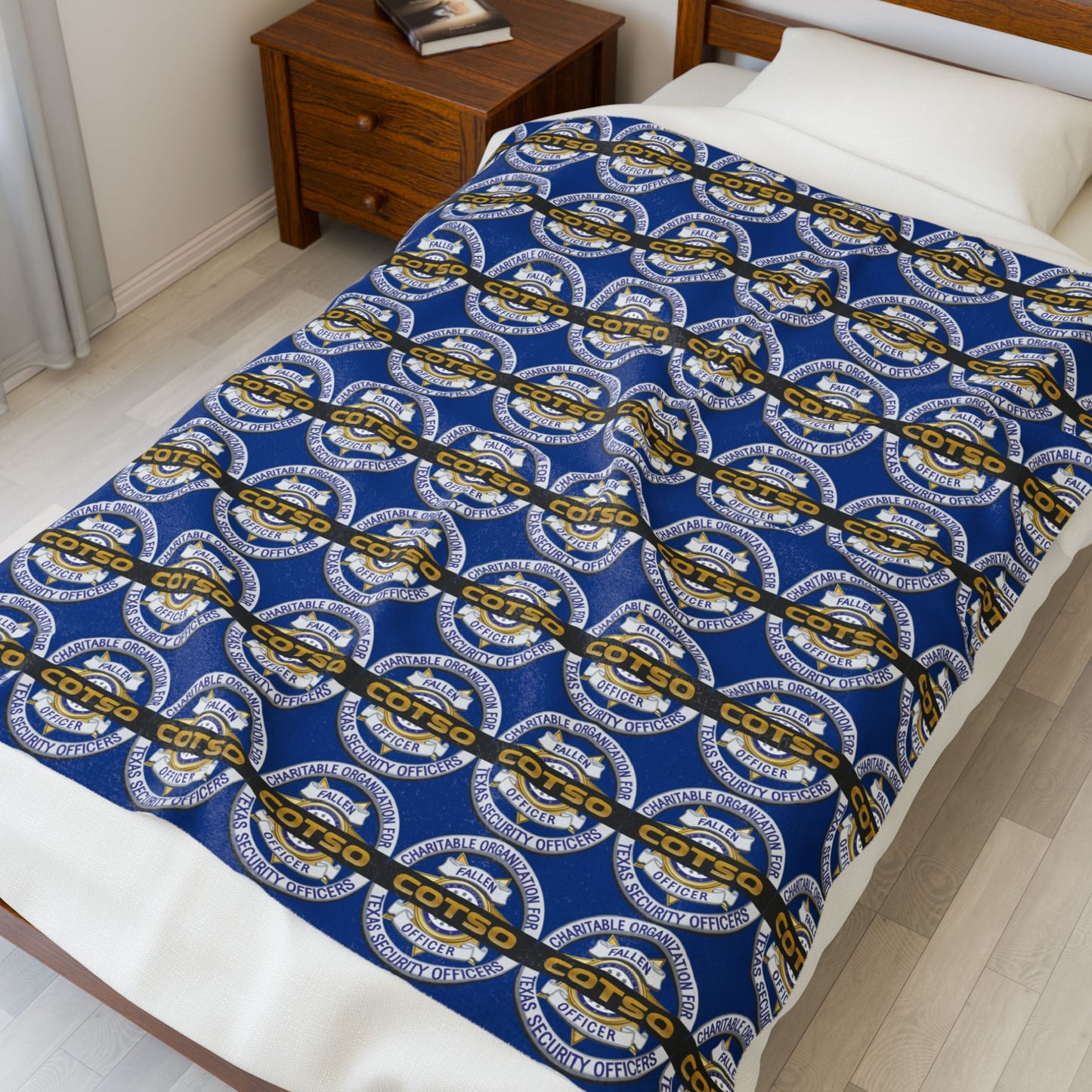 Velveteen Plush Blanket, Blue style 2