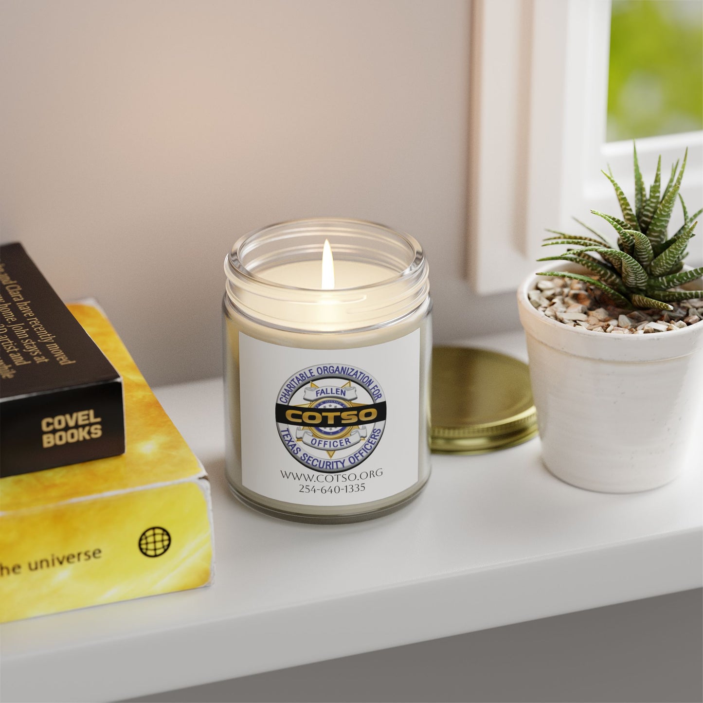 Scented Candles, Coconut Apricot Wax (4oz, 9oz); White Label