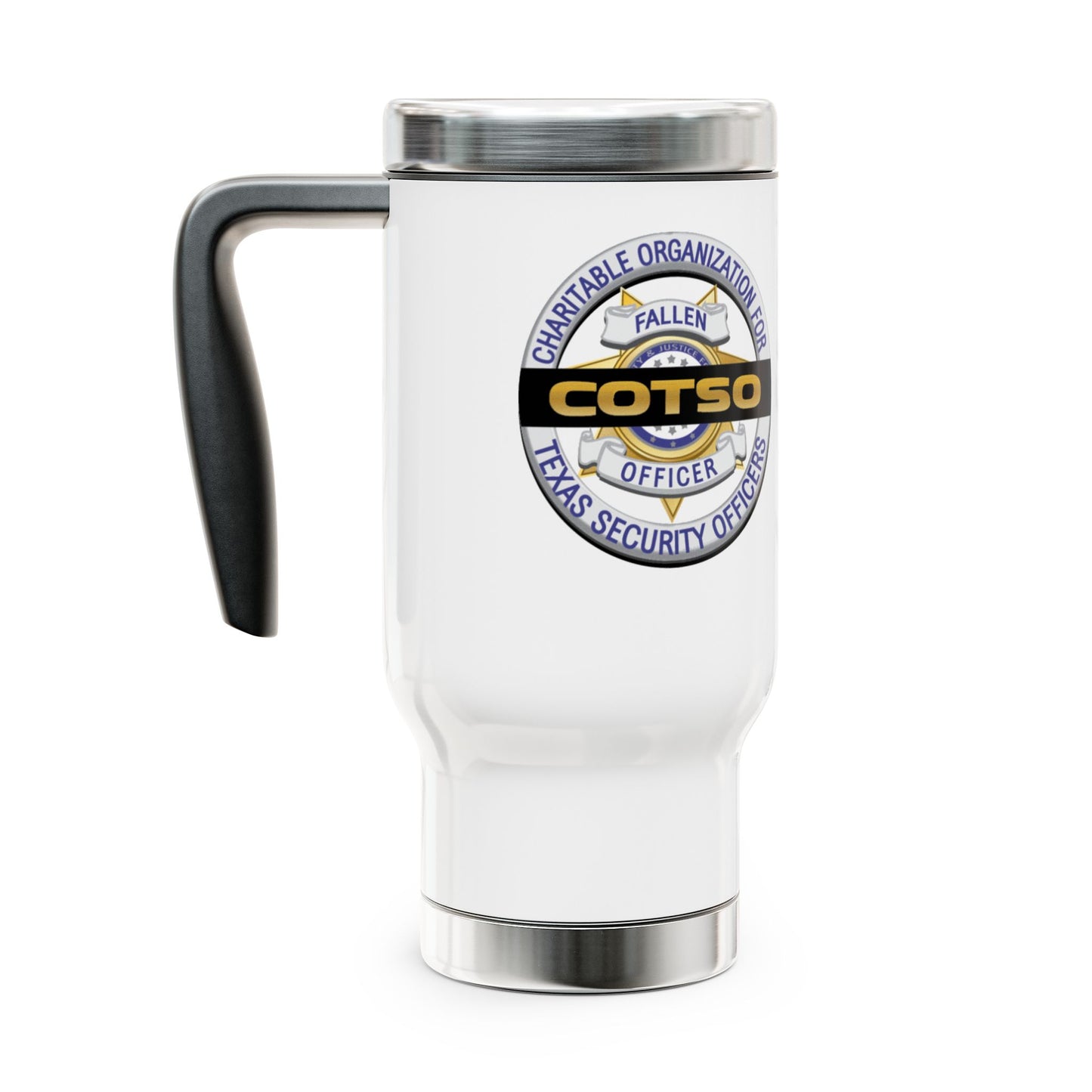 Stainless Steel Travel Mug with Handle, 14oz