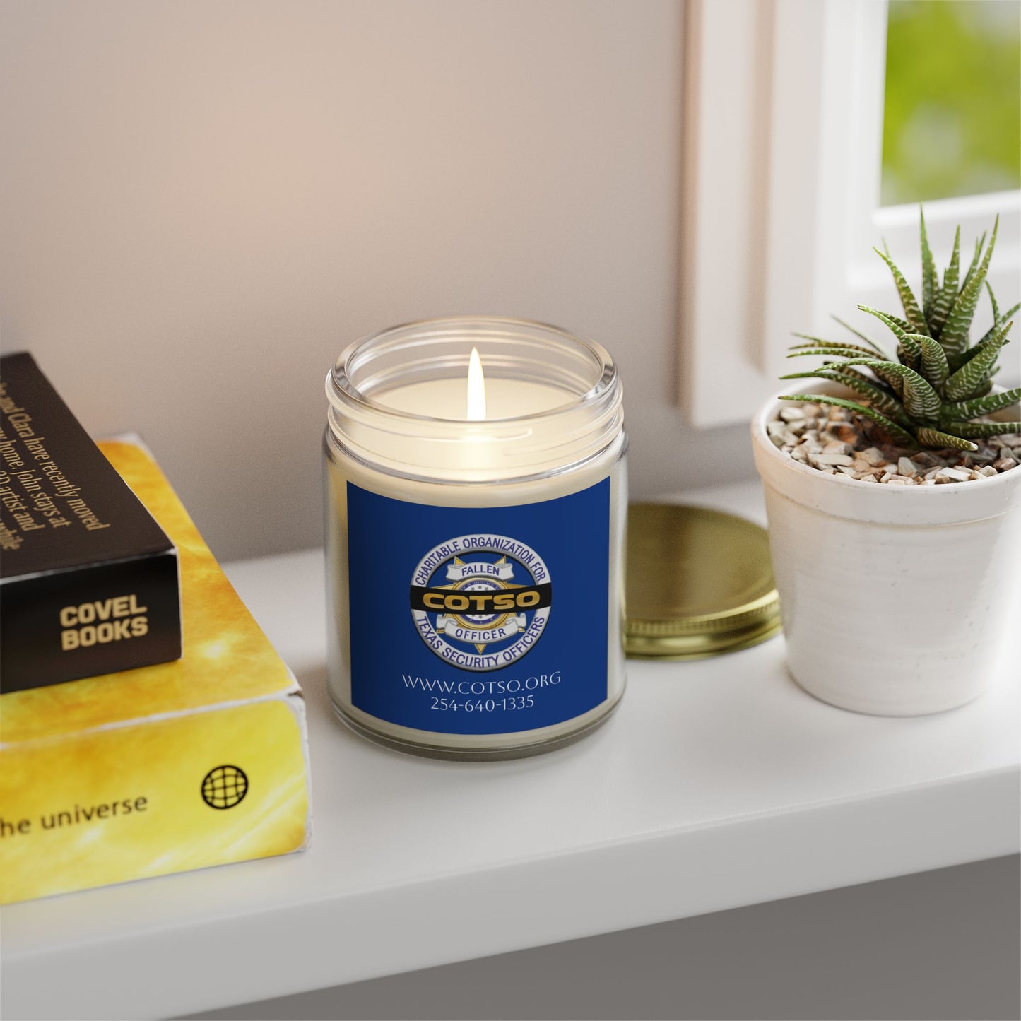 Scented Candles, Coconut Apricot Wax (4oz, 9oz); Blue Label