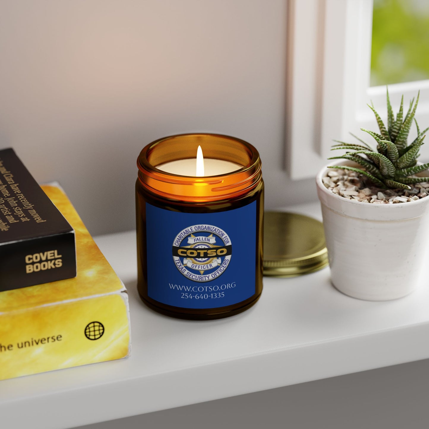 Scented Candles, Coconut Apricot Wax (4oz, 9oz); Blue Label