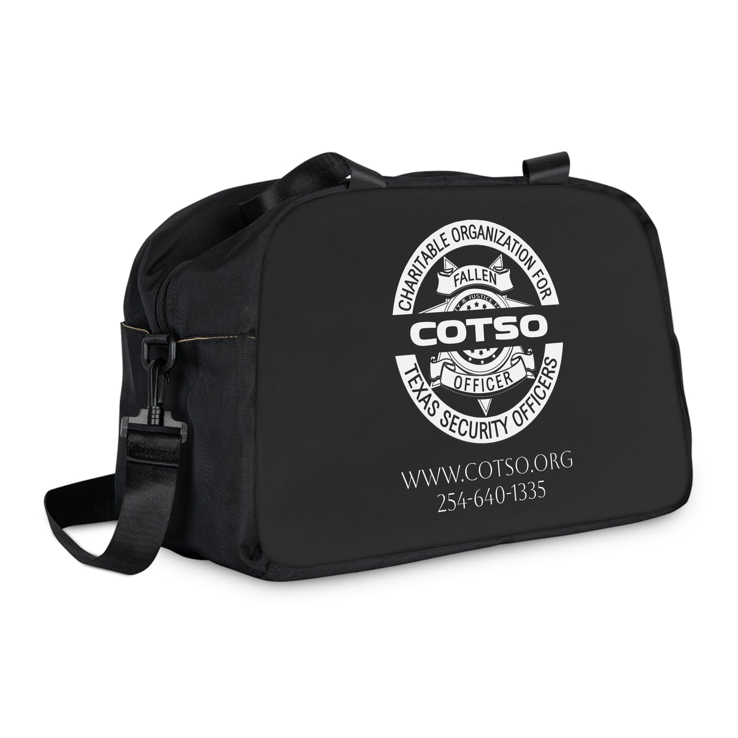 Fitness Handbag, Black and White Logo