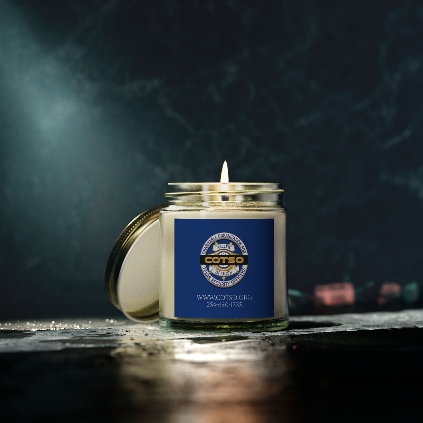 Scented Candles, Coconut Apricot Wax (4oz, 9oz); Blue Label