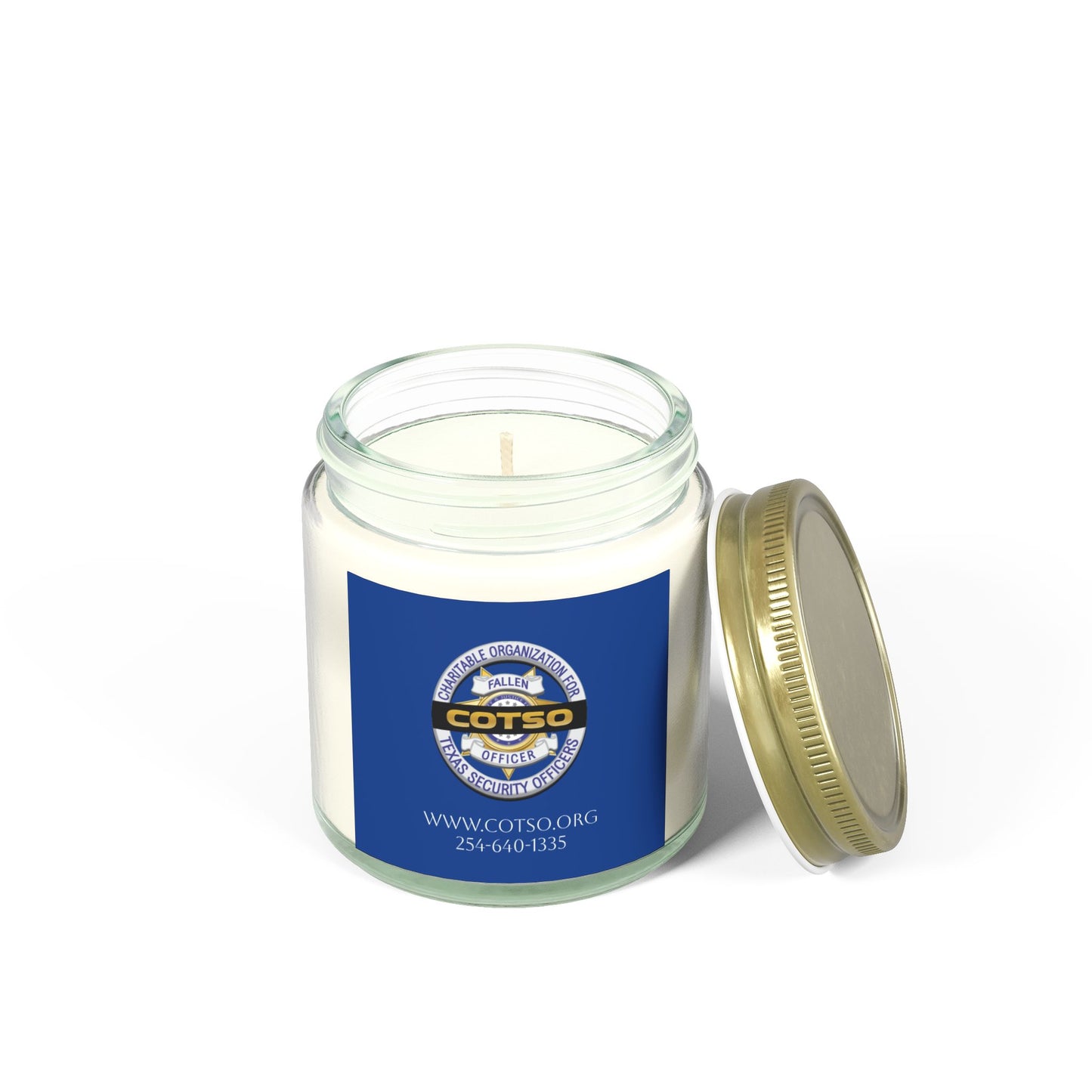 Scented Candles, Coconut Apricot Wax (4oz, 9oz); Blue Label