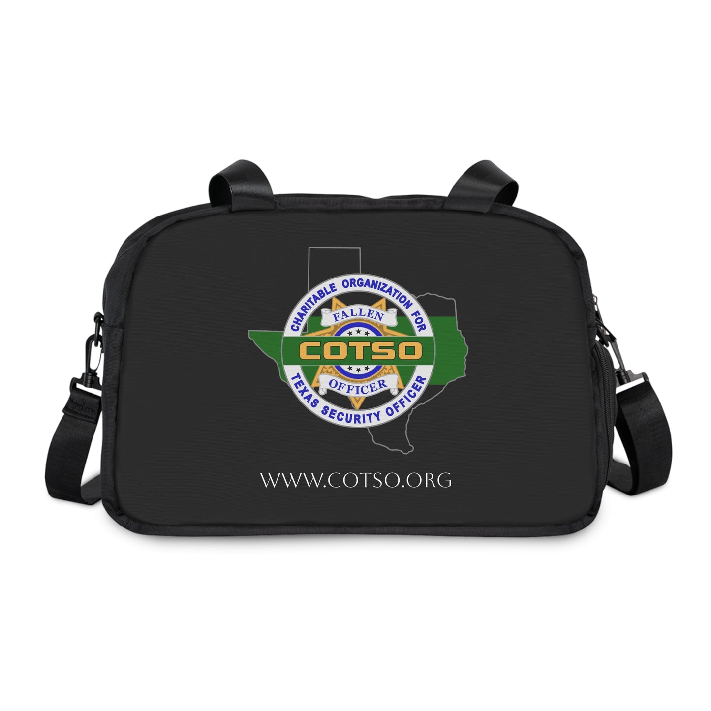 Thin Green Line Fitness Handbag, Black and White Logo