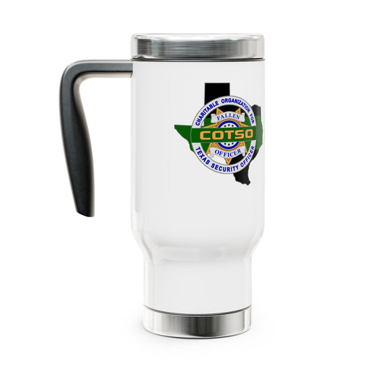 Thin Green Line Stainless Steel Travel Mug with Handle, 14oz