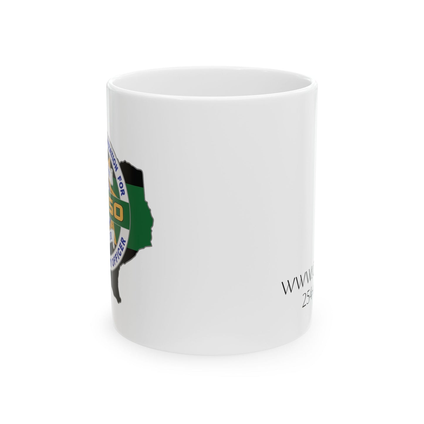 Thin Green Line Ceramic Mug, (11oz)