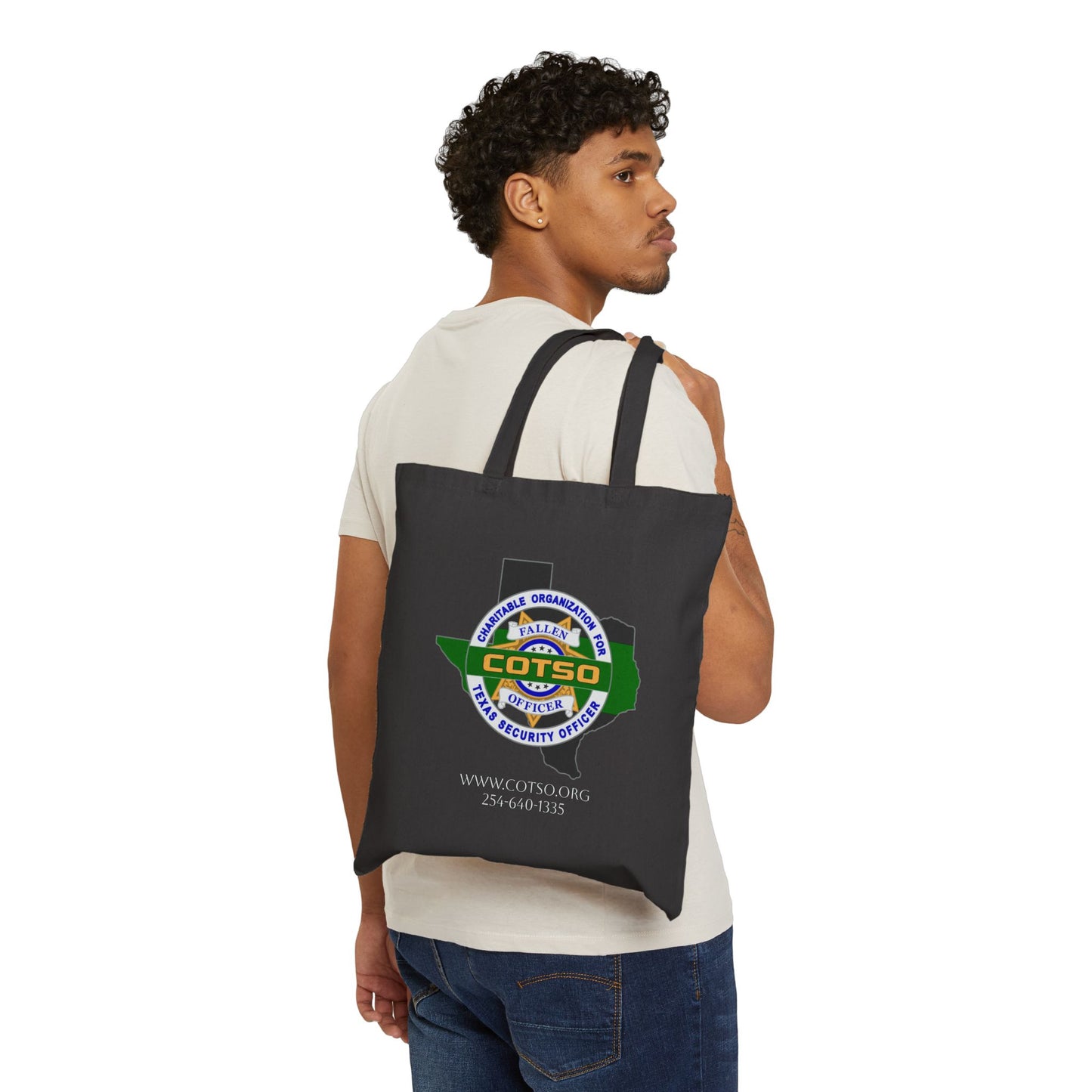 Thin Green Line Cotton Canvas Tote Bag